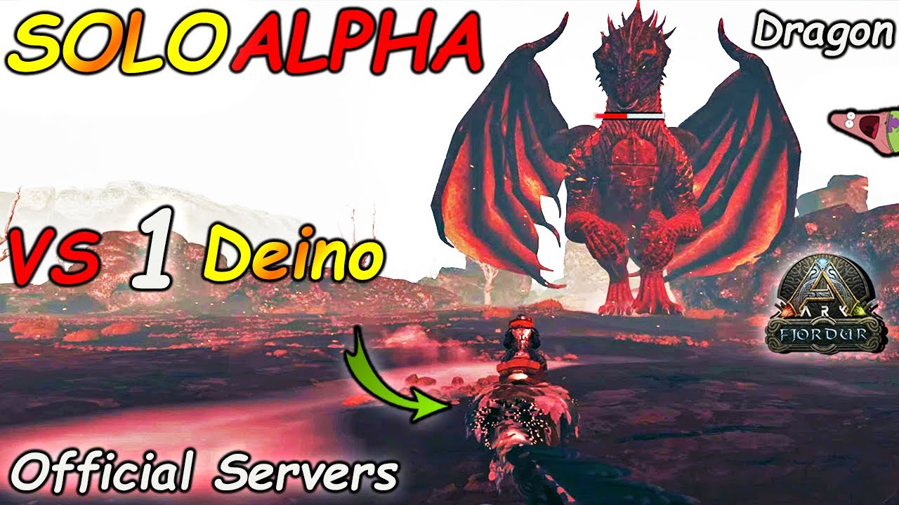 (EASY) Ark Fjordur ALPHA DRAGON BOSS FIGHT Ark DEINONYCHUS YouTube