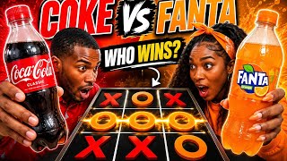 Tic Tac Toe Game with Coke and Fanta #tictactoegame