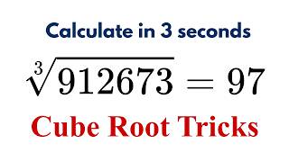 3 Sec Vedic Maths Tricks for Fast Calculation | Math Cube Root Tricks