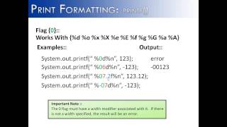 Print Formatting Part 8: printf() Flag 0 (Java)
