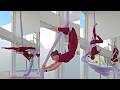 Aerial Silks Training ASMR With Heavy Breathing And A Few Comments