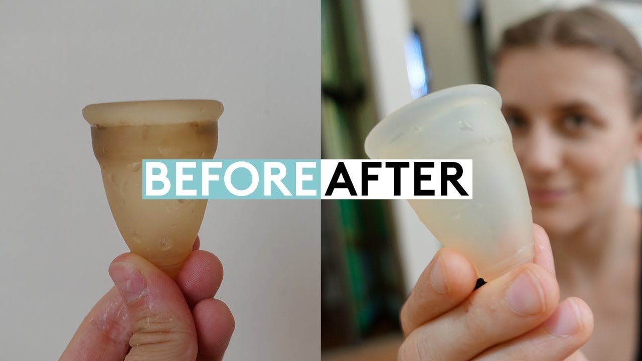 HOW TO CLEAN A MENSTRUAL CUP + REMOVE STAINS - YouTube