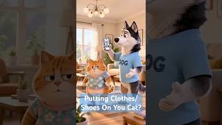 Putting Clothes/Shoes On Your Cat? #cat #catcare #pettips#petlover #dog #catshorts