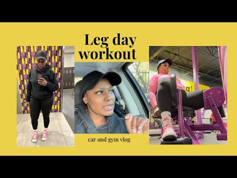 Come with me to my leg day workout / Hips & Glutes Focused / Motivational mini car vlog