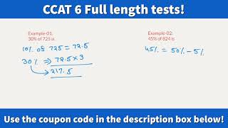 Criteria Cognitive Aptitude Test(CCAT)- Math revision-Percentage solved examples