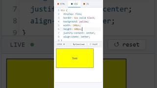 Text Align Middle using CSS Flex #coding #htmltutorial #csstutorial