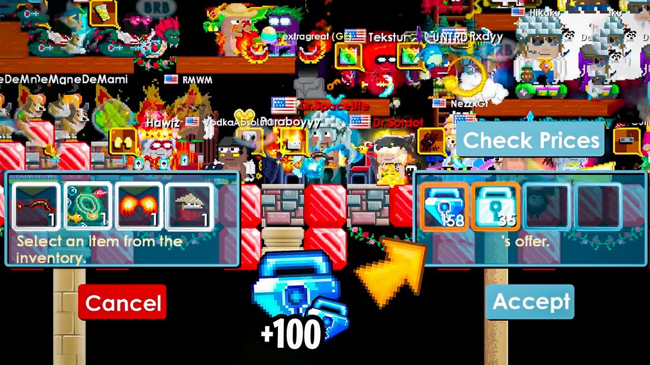 SELLING ALL MY RARE ITEMS IN GROWTOPIA.. (+100 BGL)