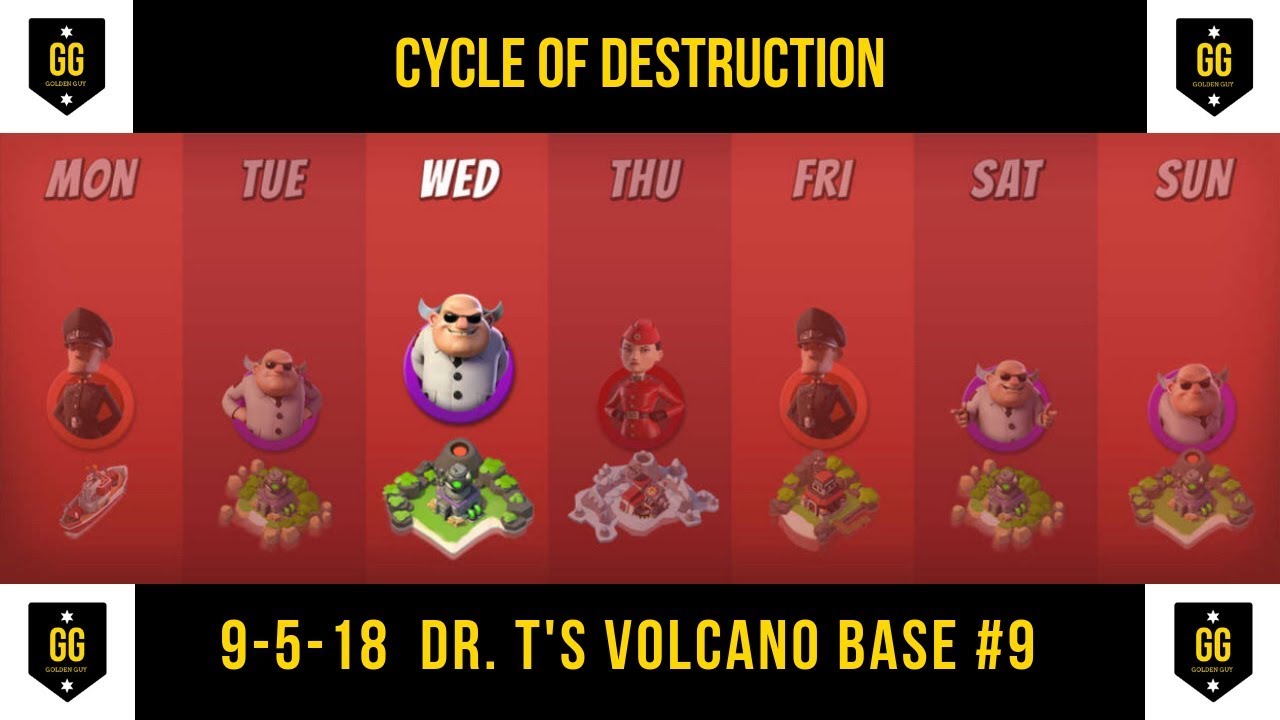 Boom Beach 9518 Dr. T's Volcano Base 9 YouTube