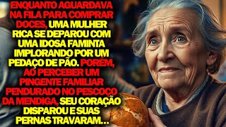 IN LINE TO BUY SWEETS, A RICH WOMAN FOUND A HUNGRY ELDERLY WOMAN ASKING FOR BREAD. BUT WHEN...
