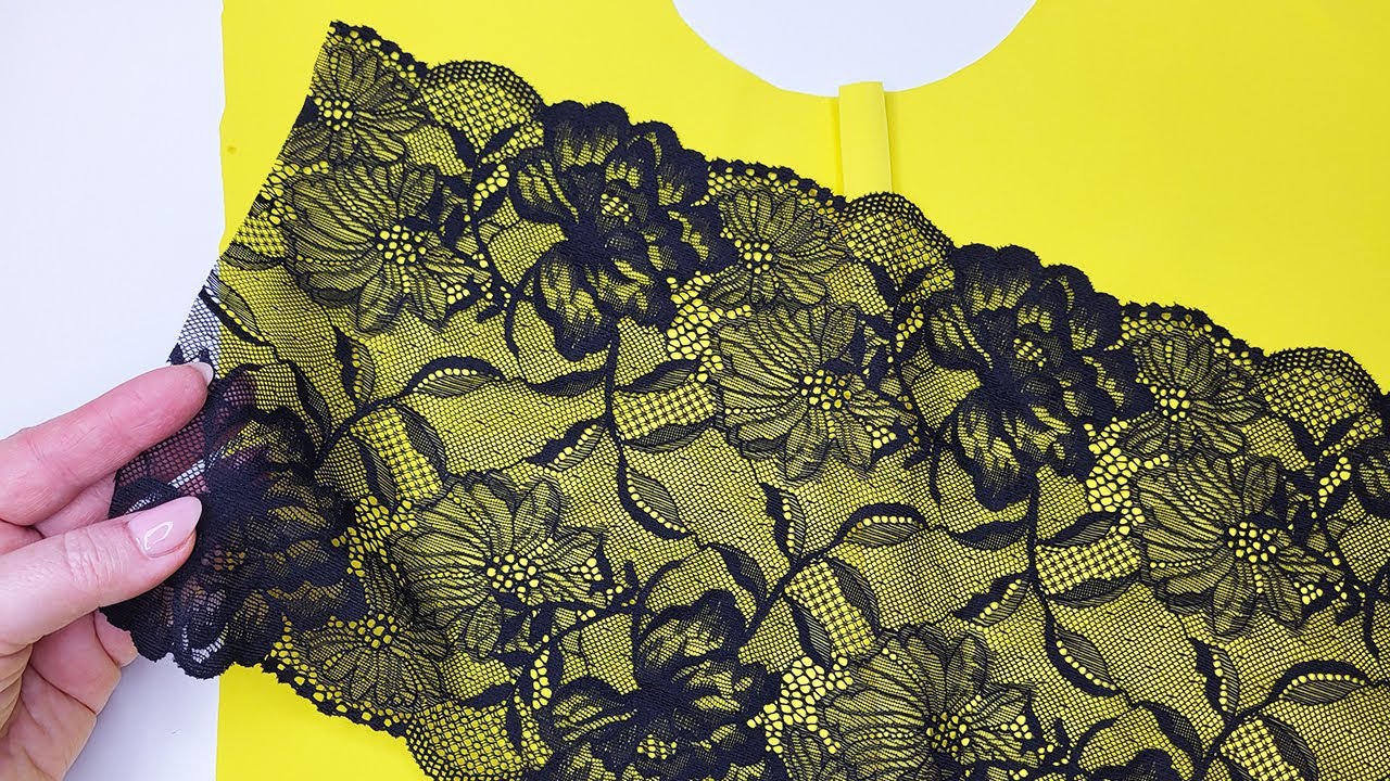 ✅ Беру КРАСИВОЕ КРУЖЕВО И ТКАНЬ | Мало кто знает этот секрет | Дизайн горловины