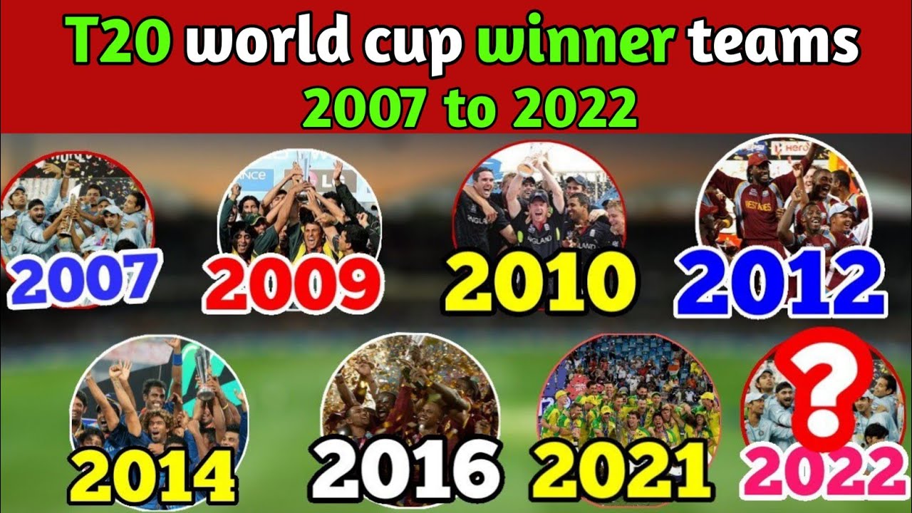 t20 world cup winner teams t20 world cup winner teams 2007 to 2022 t20 world cup winning teams