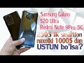 Redmi Note 9Pro 5G 250$, Samsung S20 Ultra 1000$ Foto, Video, Audio va Tezlik JANGI