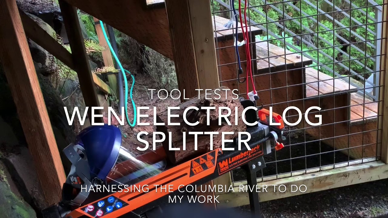 WEN Electric log splitter Test YouTube