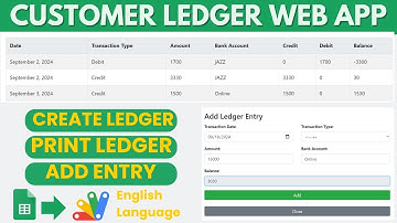 How to Create a Customer Ledger Web App Using Google Sheets and Google Apps Script | B35