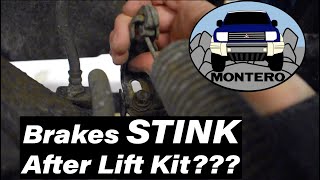 Load Sensing Proportioning Valve Adjustment on a Mitsubishi Montero (Rear Brake Smell)