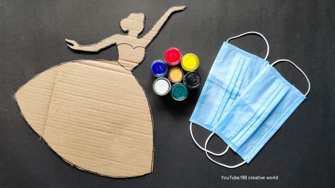 Unique Wall Hanging Craft Best Out Of Waste Cardboard and Masks YouTube