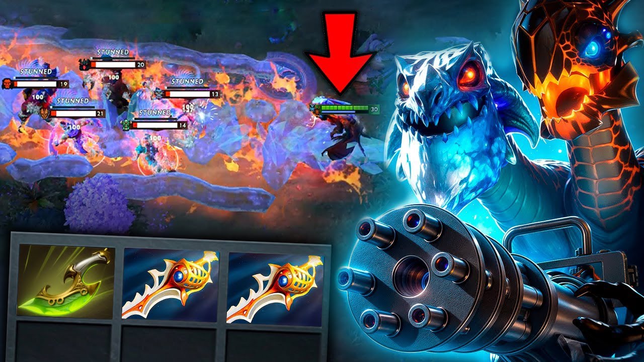 Insane Right Click Damage Jakiro🔥🔥🔥x2 Divine Rapier 55Kills Dota 2