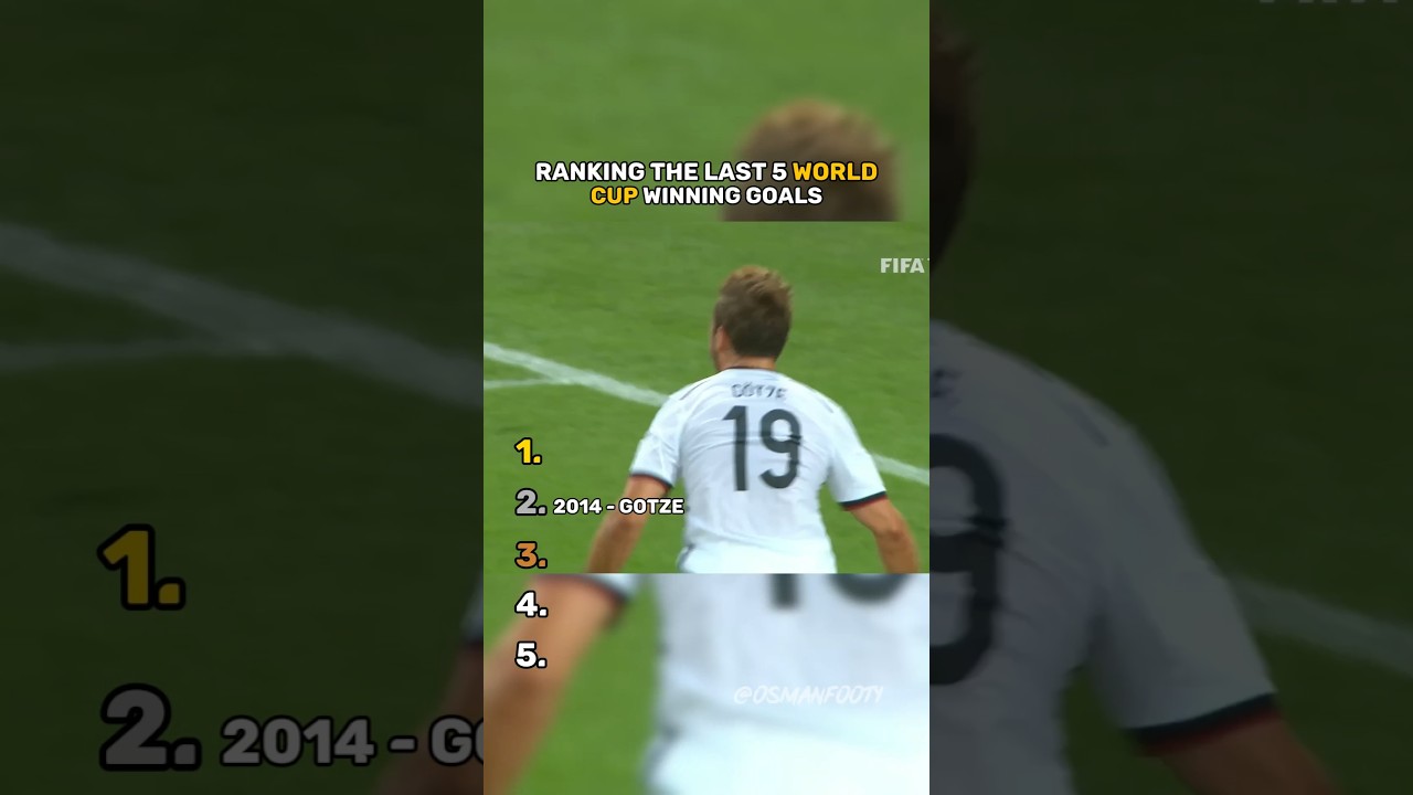 Ranking The Last 5 World Cup Winning Goals 🔥