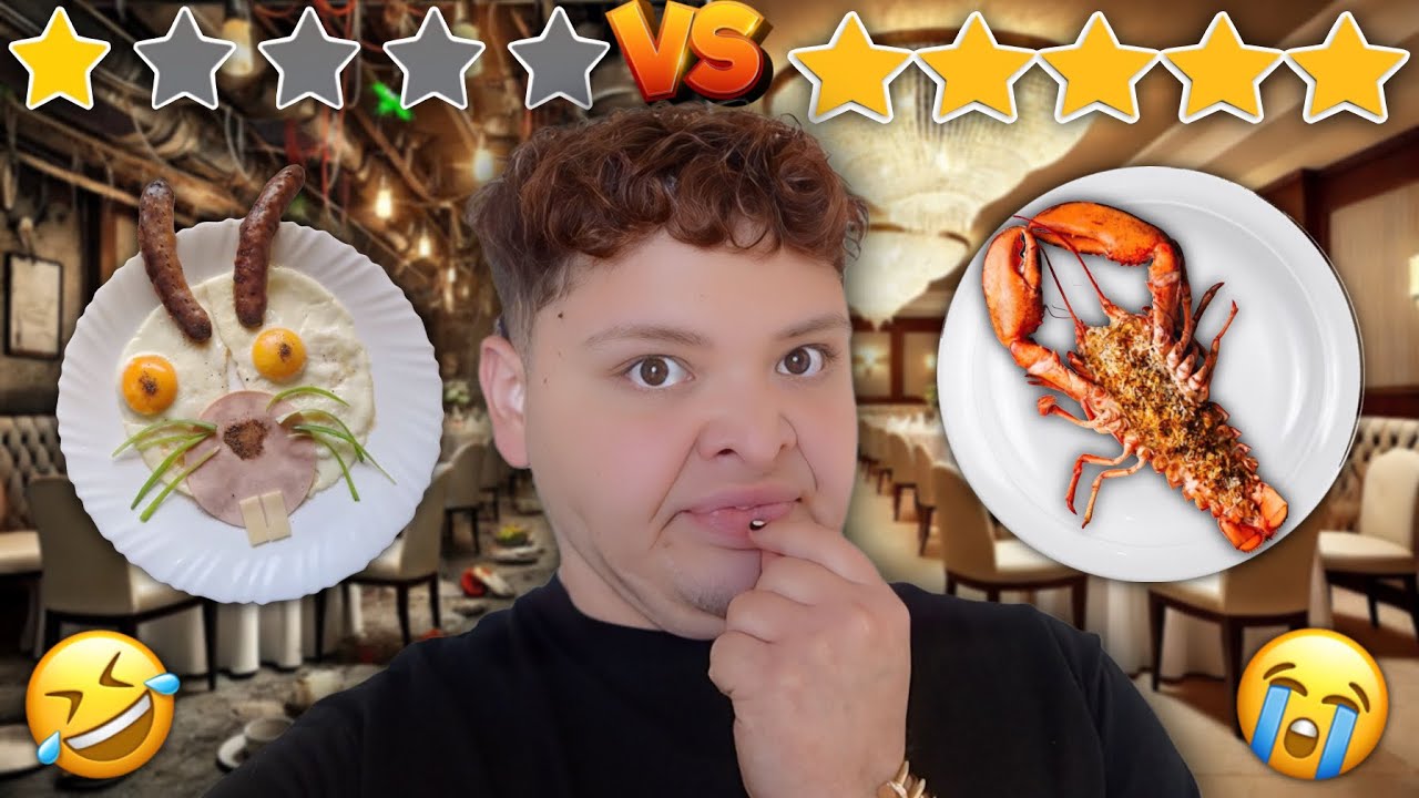ТЕСТИРОВАНИЕ РЕСТОРАНА С 1 ЗВЕЗДОЙ И РЕСТОРАНА С 5 ЗВЕЗДАМИ😭🏃