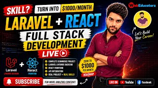 $1000/Month Skill? Laravel + React Full Stack Development Live - Asad Mukhtar - Subscribe Me