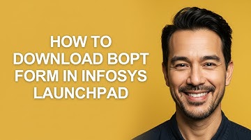 How to Download Bopt Form In Infosys Launchpad - KevinHowTo