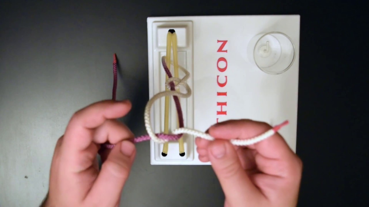 BEST demonstration of how to form a surgical slip knot; Two hand