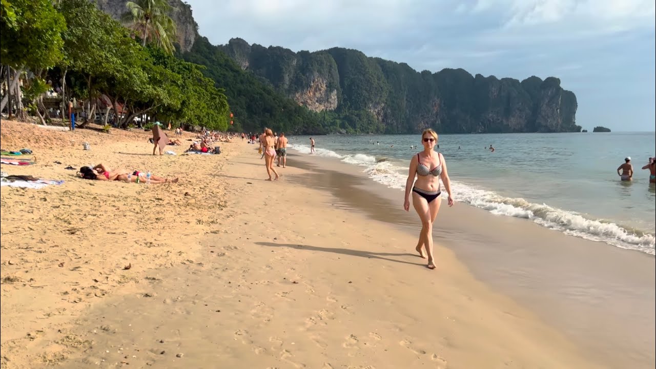 Welcome to Paradise!!! Ao Nang Beach Walk Thailand 4K