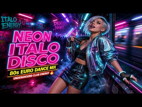 Neon Italo Disco 💃 80s Euro Dance Mix | Night Club Retro Party