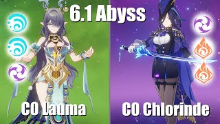 (NEW ABYSS) Lauma Hyperbloom and Chlorinde Overload | 6.1 Abyss(Genshin)