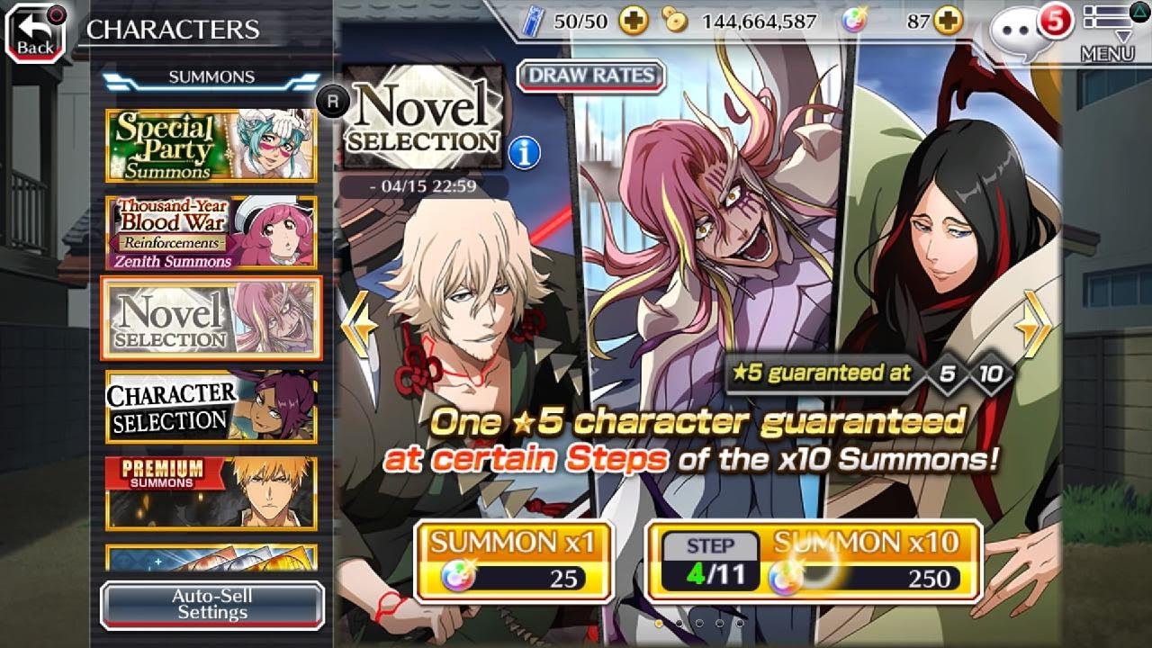 Novel Selection Summons Drop - Bleach: Brave Souls - YouTube
