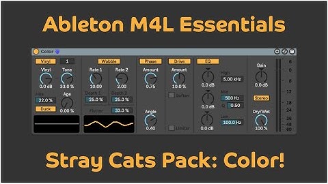 Ableton Max For Cats: Color (Tape Emulator)
