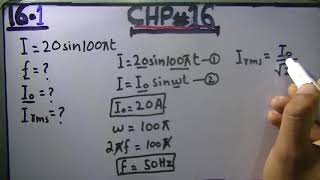 Chapter 16 | Alternating Current | Fsc Part 2 Complete Numerical Solutions