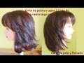 Corte de pelo en capas medio largo corto paso a paso | Corte de pelo para niña o mujer