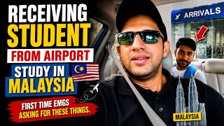 Receiving Student From Airport in Malaysia 🇲🇾 | First Time EMGS Asking These Things! | Maher Razi |