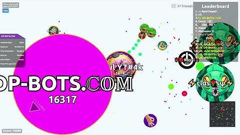 AGAR.IO SERVER TAKEOVER WITH BOTS #312 || OP-BOTS.COM