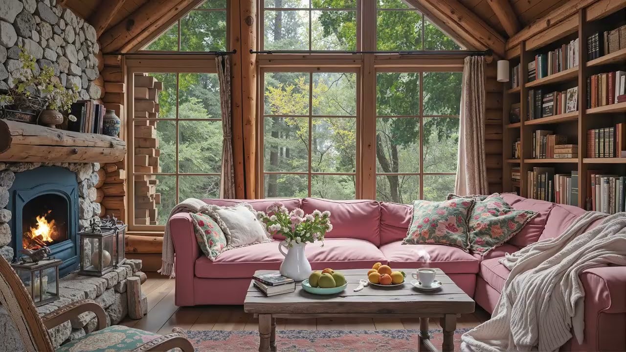 Luxury Jazz Evening in a Mountain Cabin ✨ Smooth Piano & Sax | Relax, Focus, Night Ambience