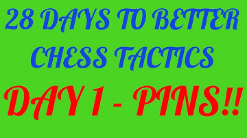 AUDIO FIXED: Pins! Day 1 - 28 Days To Better Chess Tactics