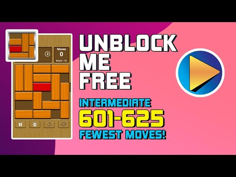 Unblock Me FREE Intermediate Levels 601 to 625 Walkthrough [100% Perfect!]