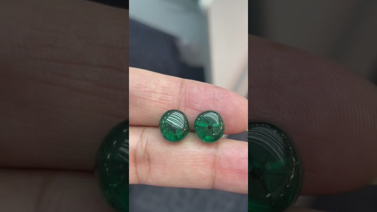 Natural trapiche emerald 2 piece 10carat from Colombia 