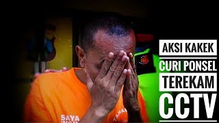 Aksi Kakek Curi Ponsel Terekam CCTV - NET. JATIM