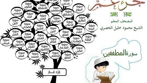 سورة المطففين للاطفال الشيخ الحصري مع الاطفال مع التكرار 5 مرات