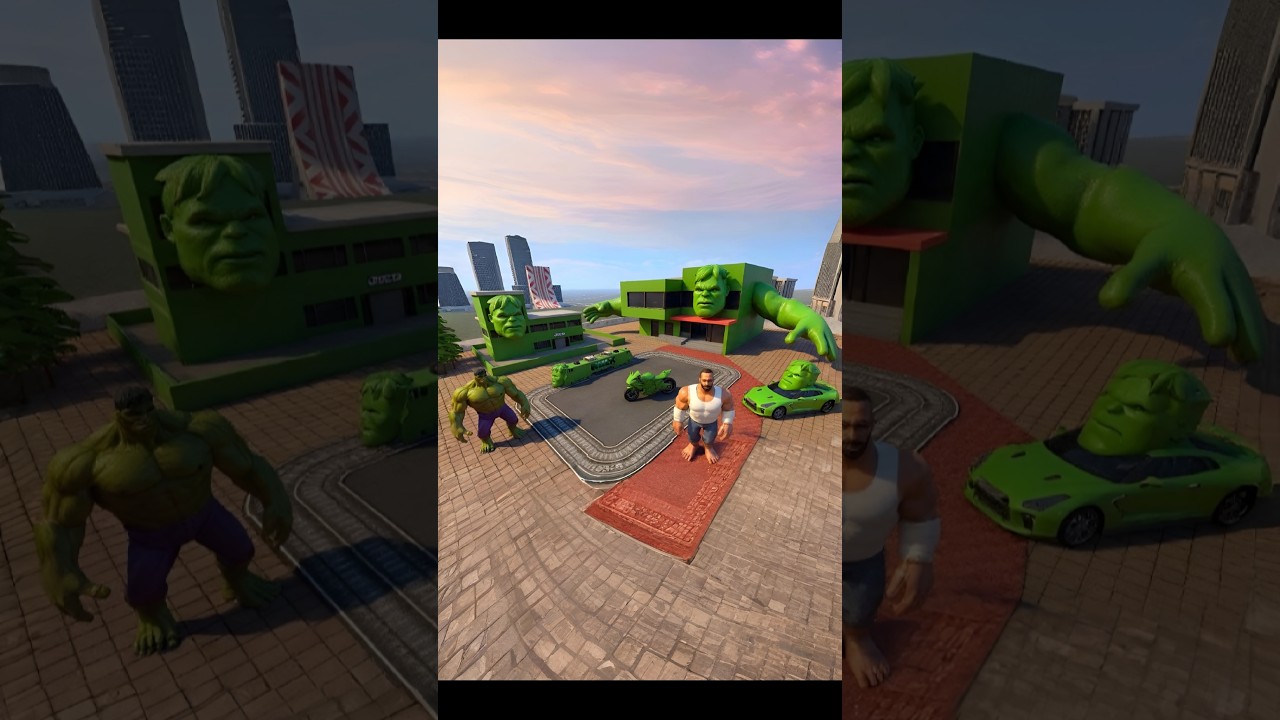 Franklin Change House to Hulk City in Indian Bike Driving 3D