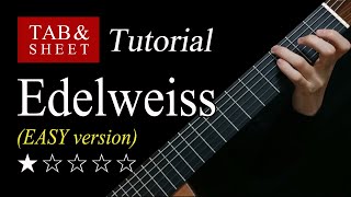 Edelweiss (EASY version) - Fingerstyle Lesson + TAB