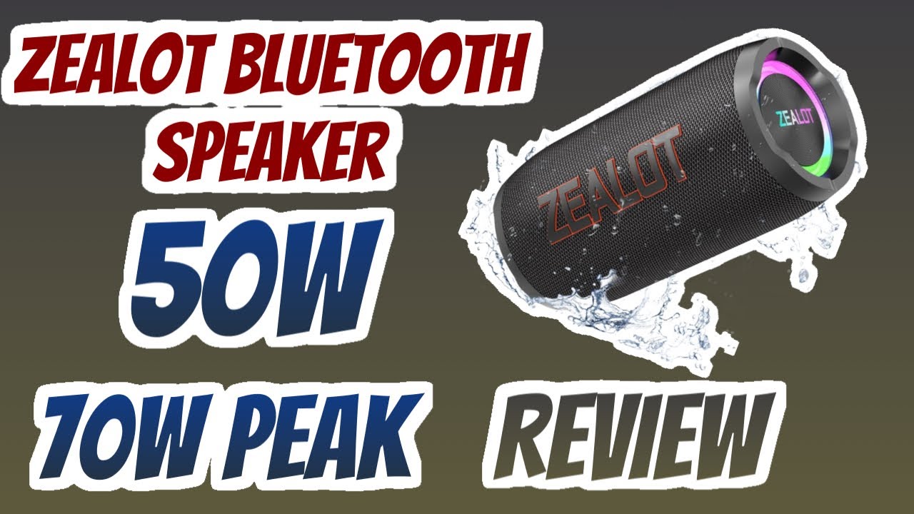 ZEALOT Portable Bluetooth Speaker,70W Peak 50W Booming Sound REVIEW RECOMMENDATION 