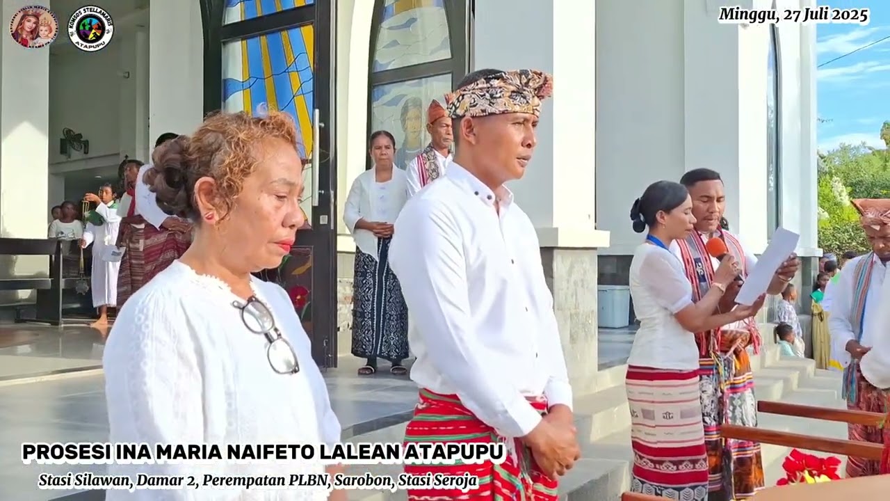 Prosesi Ina Maria Stella Maris Atapupu dari Stasi Silawan menuju Stasi Seroja, Minggu, 27 Juli 2025)