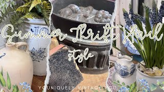 SUMMER 🌿 VINTAGE THRIFTING HAUL || SHOP AND DECORATE WITH ME ||. SUMMER INSPIRATION || COZY COTTAGE