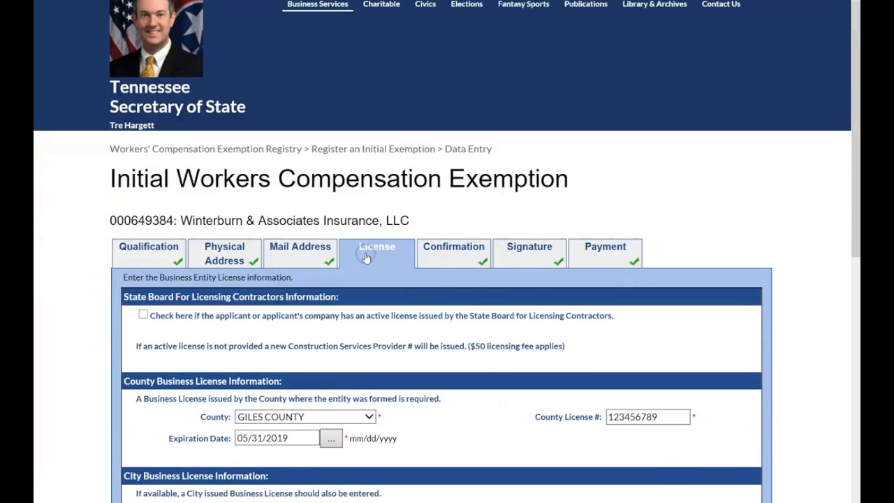 Filing Initial Workers Compensation Exemption for Construction Classes ...