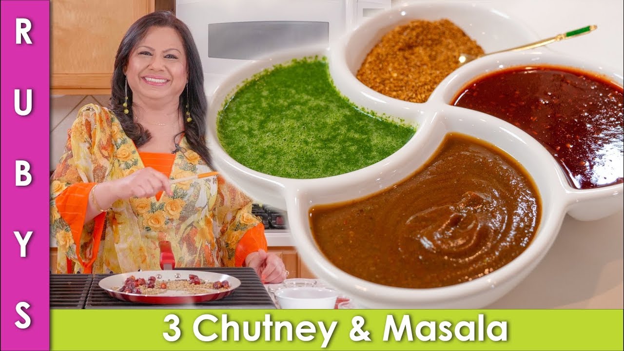 3 Chutney Aur Masala For Dahi Vada Chaat Special Recipe In Urdu Hindi Rkk