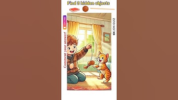 🔍 Find the 3 Hidden Objects! Can You Spot Them All?#FindTheHiddenObjects #BrainTeaser #LionQuiz