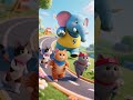 Ready, Set, Race! 🏁🐾🐘 #elephant #cat #shorts #shortvideo #viral
